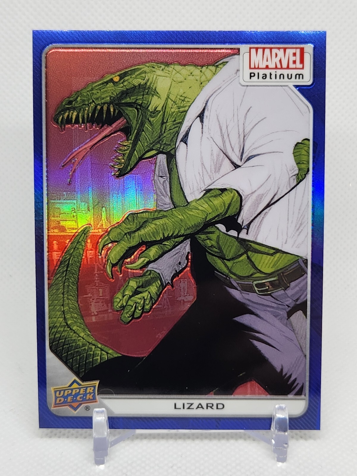 Lizard 2023 Upper Deck Marvel Platinum #88 Blue Rainbow Parallel