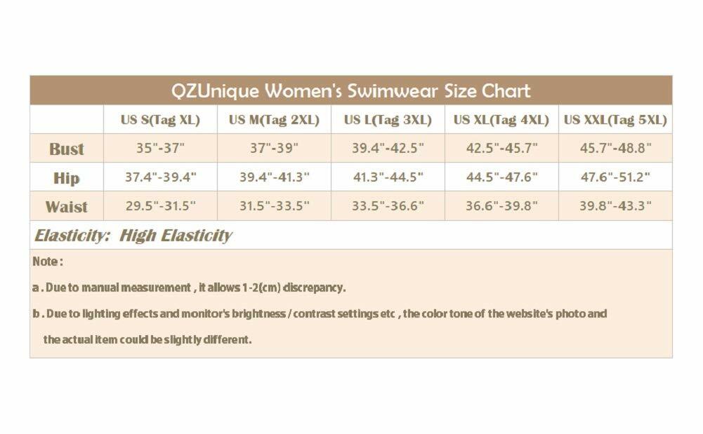 Image 5 -  QZUnique Women's One Piece Swimwear Tummy Control Swimsuits Monokinis Plus Size