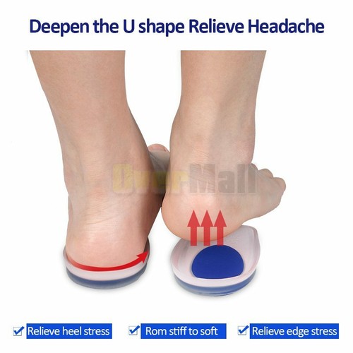 3 Pair Silicone Gel Heel Cups - Shoe Inserts for Plantar Fasciitis, Sore Heel - Picture 18 of 25