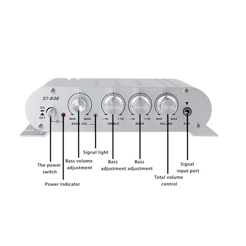 2.1 Channels 400W Hi-Fi Auto Stereo 12V Car Audio Amplifier MP3 Radio Verstärker - Bild 6 von 12