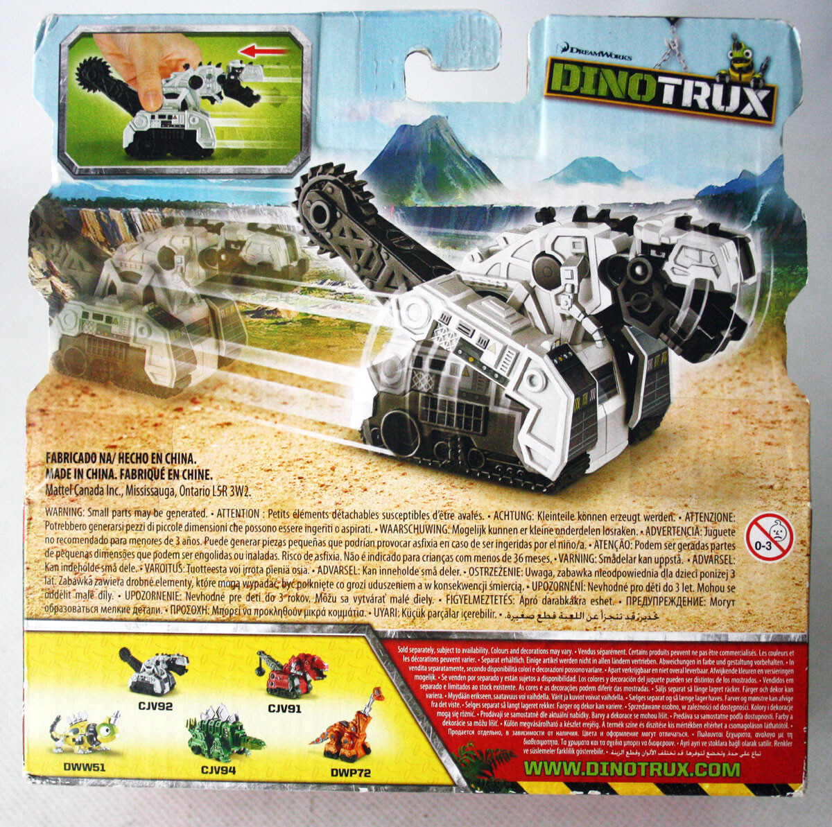 RARE DREAMWORKS DINOTRUX D-STRUCTS PULL BACK FIGURE MATTEL 2016