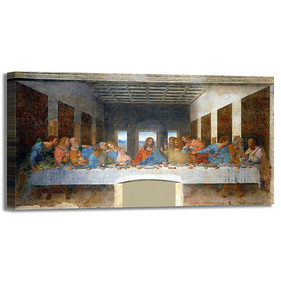 da Vinci Letztes Abendessen Design Bild Druck Leinwand Gemälde Rahmen Wohnkultur