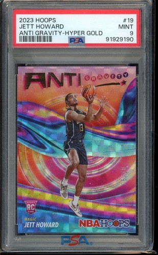 2023-24 NBA Hoops Anti Gravity Jett Howard RC #19 Hyper Gold /10 Magic PSA 9