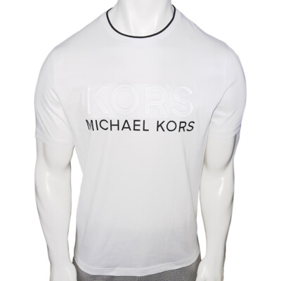 NWT MICHAEL KORS MSRP MEN'S WHITE CREW NECK