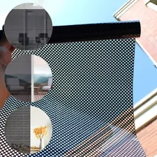 Self-adhesive Mesh Window Film Sun Sticker Darkening Window Glass Sticker