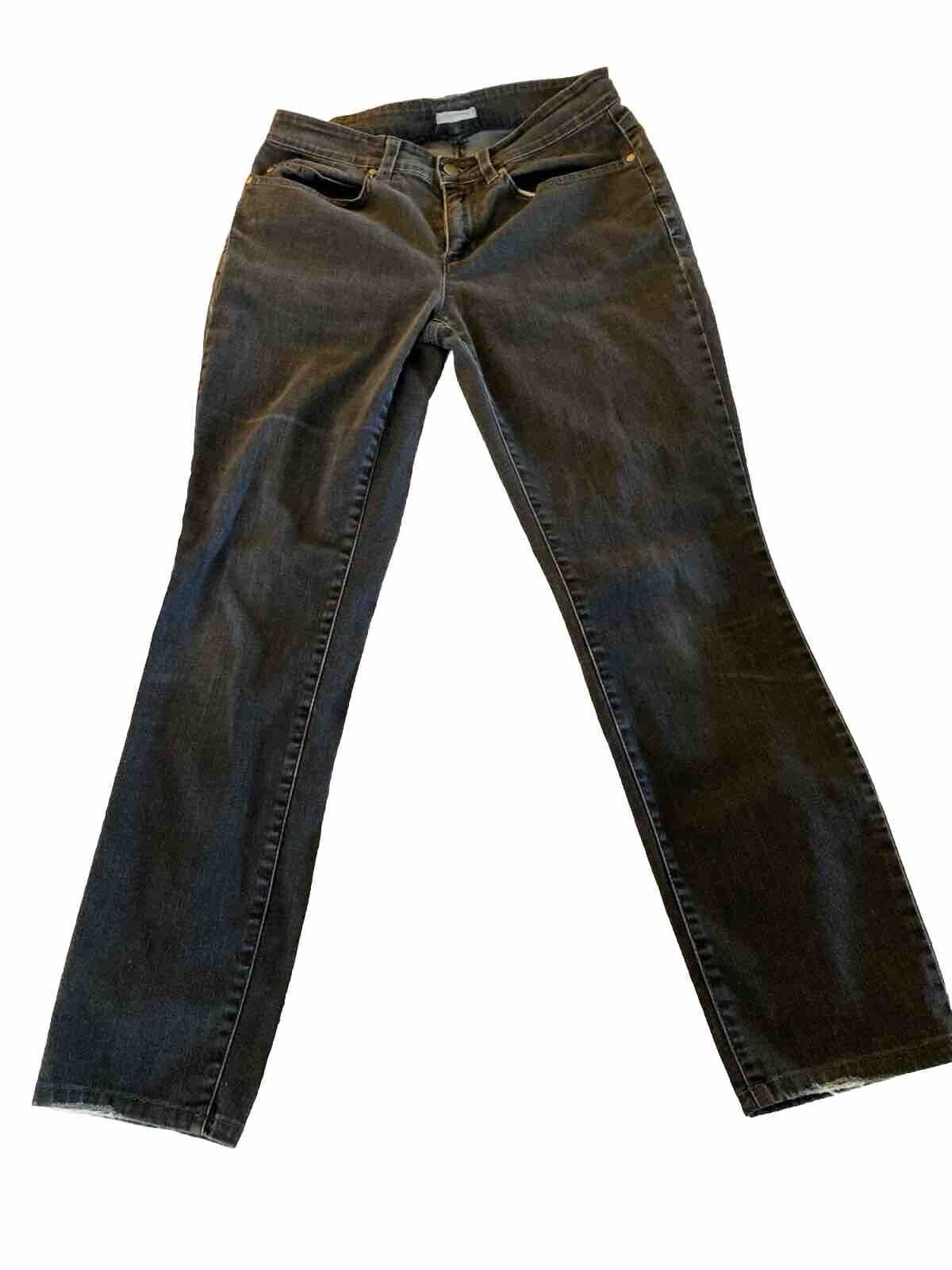 EILEEN FISHER Dark Gray Straight Leg Jeans Size 4… - image 1