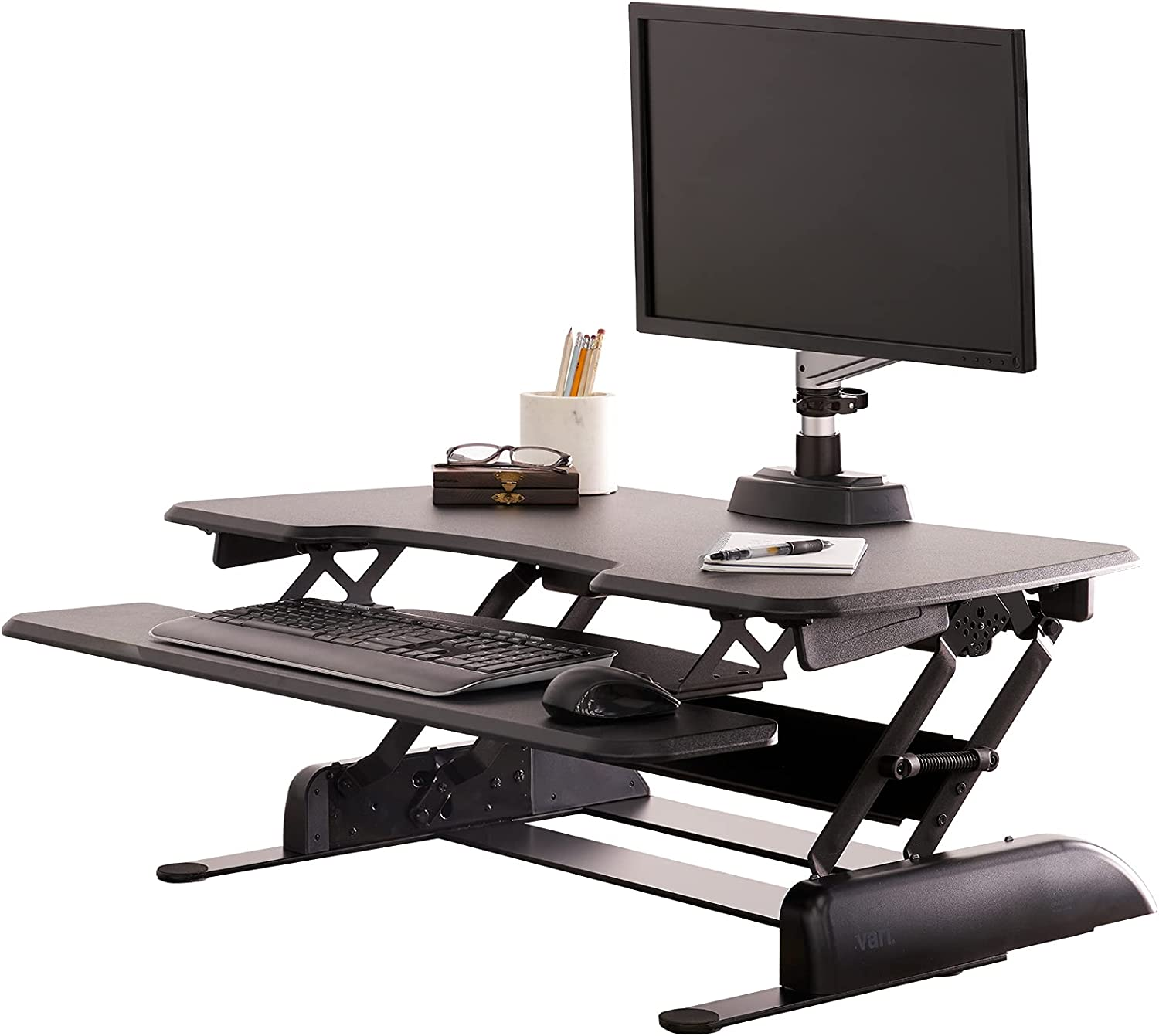 - desk Essential 36 - Two-Tier Standing Desk Converter for Monitor & Accessories-image