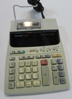 Sharp EL-1801V 12 Digit Desktop Electronic 2 Color Printer Calculator FREE S/H