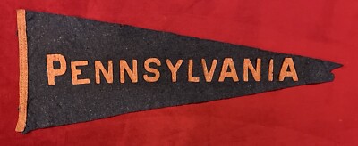 Vintage Circa 1930s University of Pennsylvania 21 Inch Pennant Applied letter