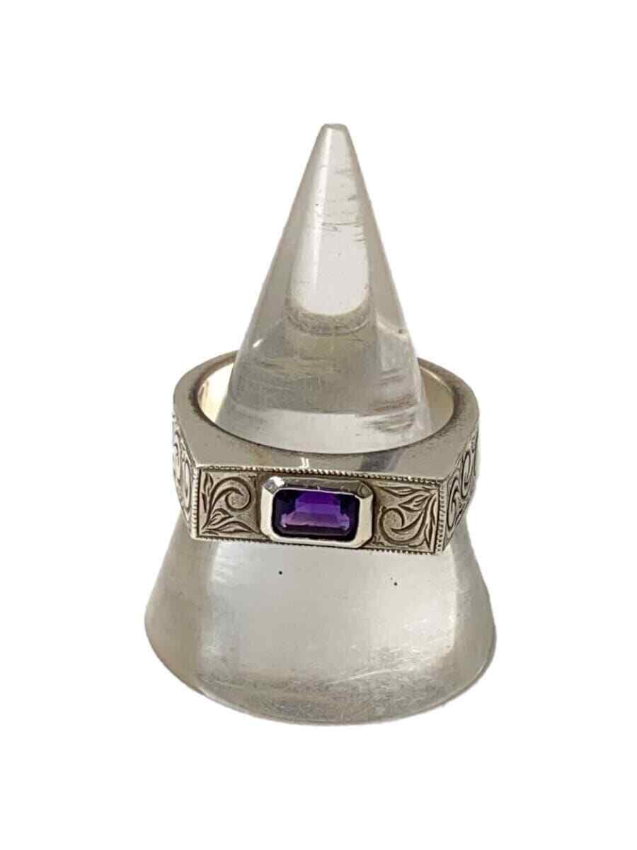 Antidote Ring SV950 No.16 Colored Stone SLV engraved octagon Antidote Ring SV950 No.16 Colored Stone SLV engraved octagon