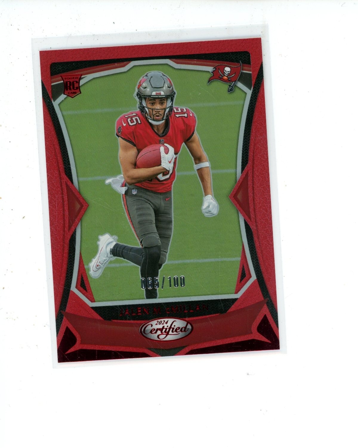 2024 Panini Certified Football Red Mirror #167 Jalen McMillan 67/100 Rookie RC