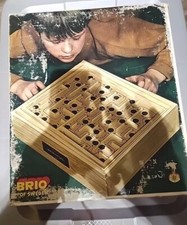 Wooden Labyrinth 18376 Brio Labyrintspel Made in Sweden Original Box. Hb2