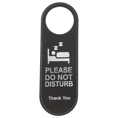  Do Not Disturb Door Hanger Black Plastic with White