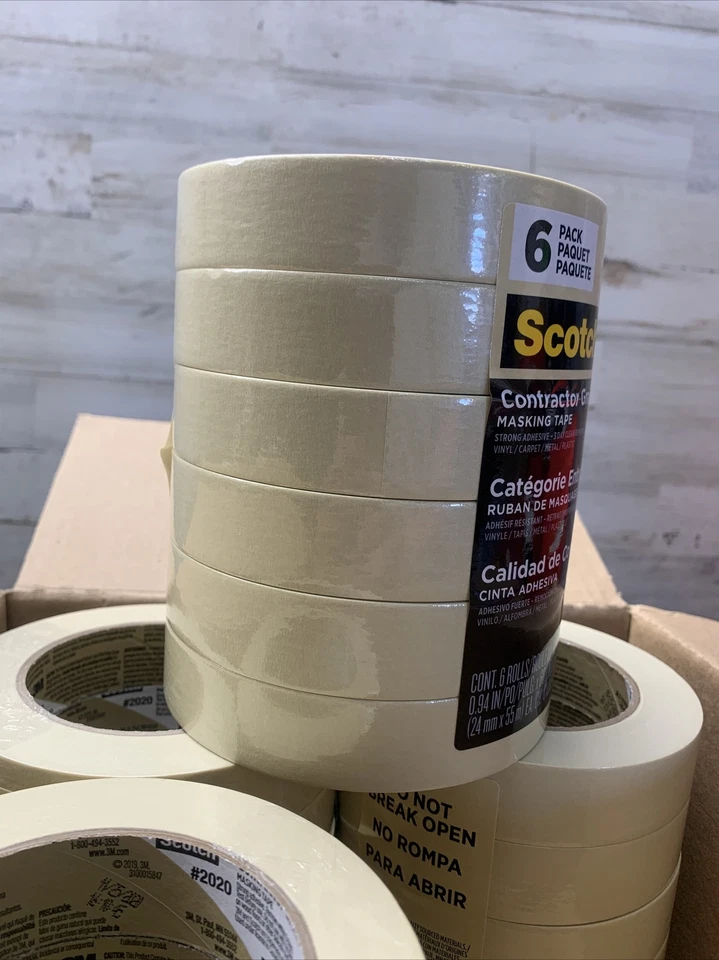 Case of 24 Scotch Contractor Grade Masking Tape, 0.94 inches by 60.1 yards - Image 4 of 4