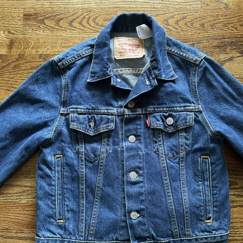 LEVI Strauss Boys Girls Denim Trucker Jacket Blue Jean Outerwear Small 57511 - Picture 3 of 8