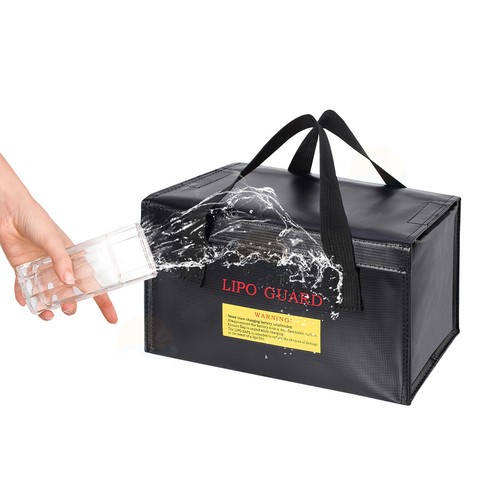 Li-Po Lipo Battery Waterproof Fireproof Safe Guard Bag 260x 130 x 150mm Black - Picture 3 of 6