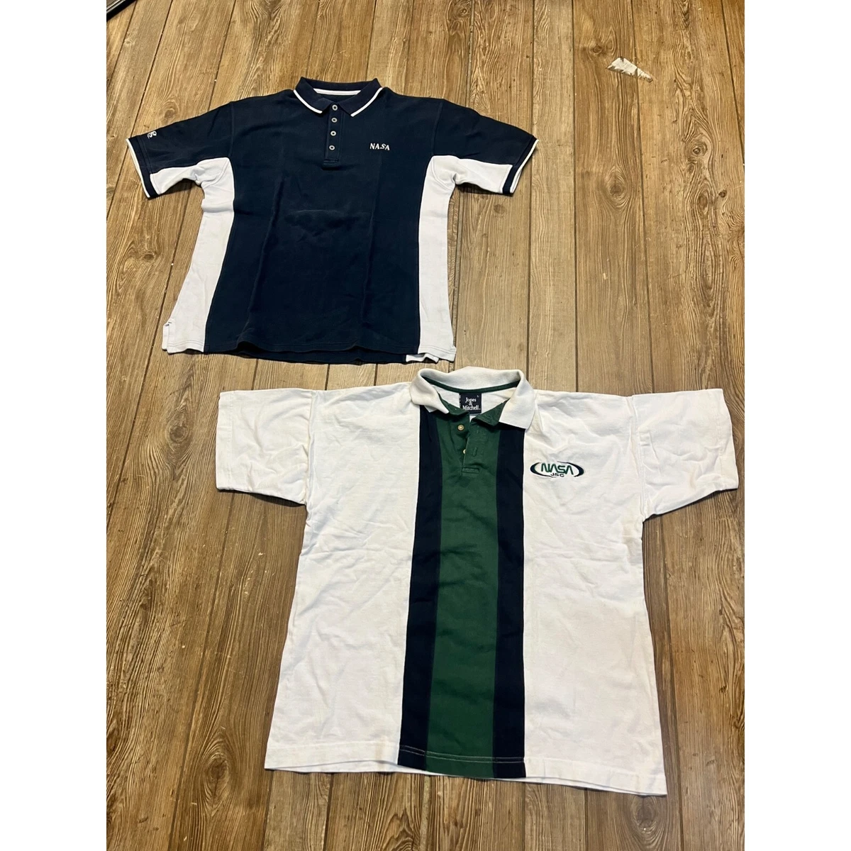 Vintage 1990s NASA Johnson Space Center Men s Large Polo Golf Shirts 2 Jones M