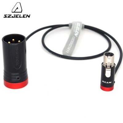 XLR Male to Mini XLR Female Microphone Cable for BMPCC Video Assist 4K Sharp 8K