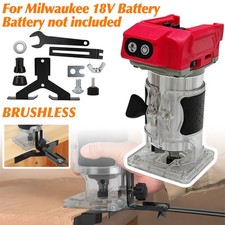 Cordless Hand Router for Milwaukee 18V Battery, Brushless Wood Trimmer Tools UK