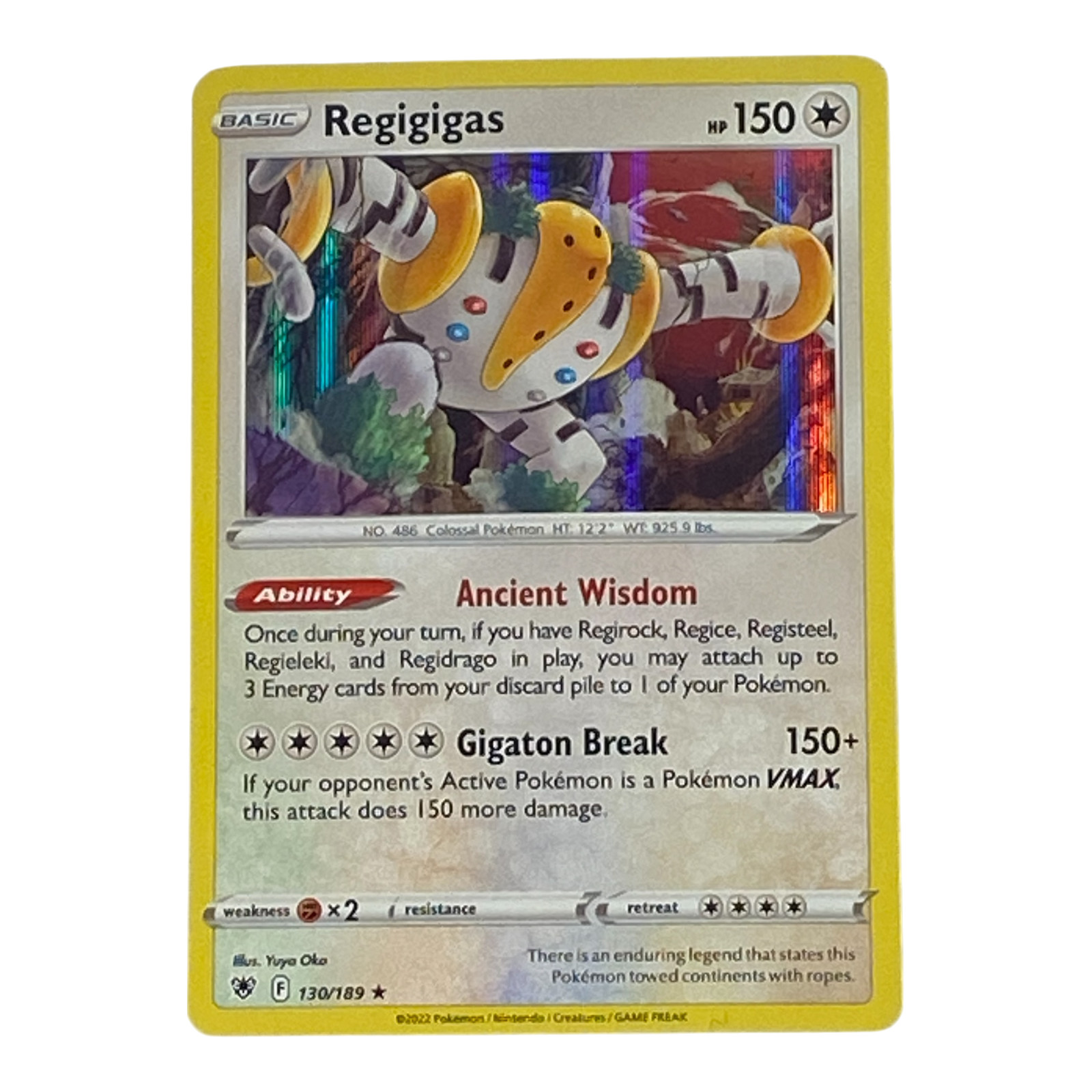 Regigigas 130/189 SWSH Astral Radiance Pokemon Holo