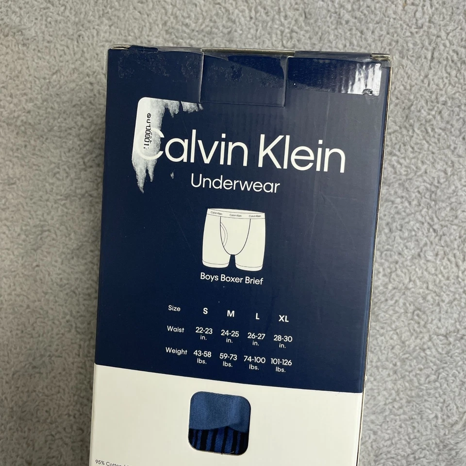 NEW Calvin Klein Boys XL 6 Pack Boxer Brief Underwear Cotton Stretch Multicolor - Image 3 of 4