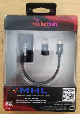 RocketFish MHL Mobile TV Cable High Definiton Link Video Cable 1080p Full HD