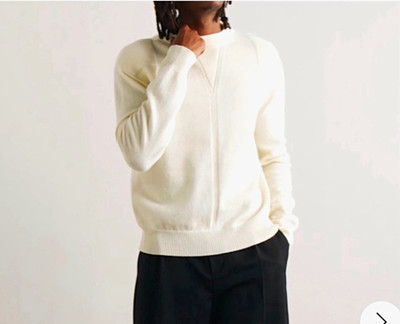 Jil Sander Men s Merino Wool Knit Crewneck Pullover Sweater Yellow Cream Size 48