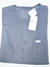 FIGS Catarina One-Pocket Scrub Top for Women   Black, M