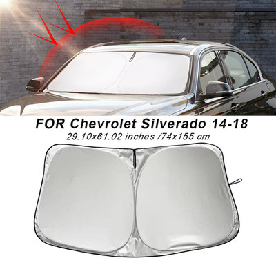 FIT Chevrolet silverado 2014-18 front Windshield Sun Shade Window UV Block Cover