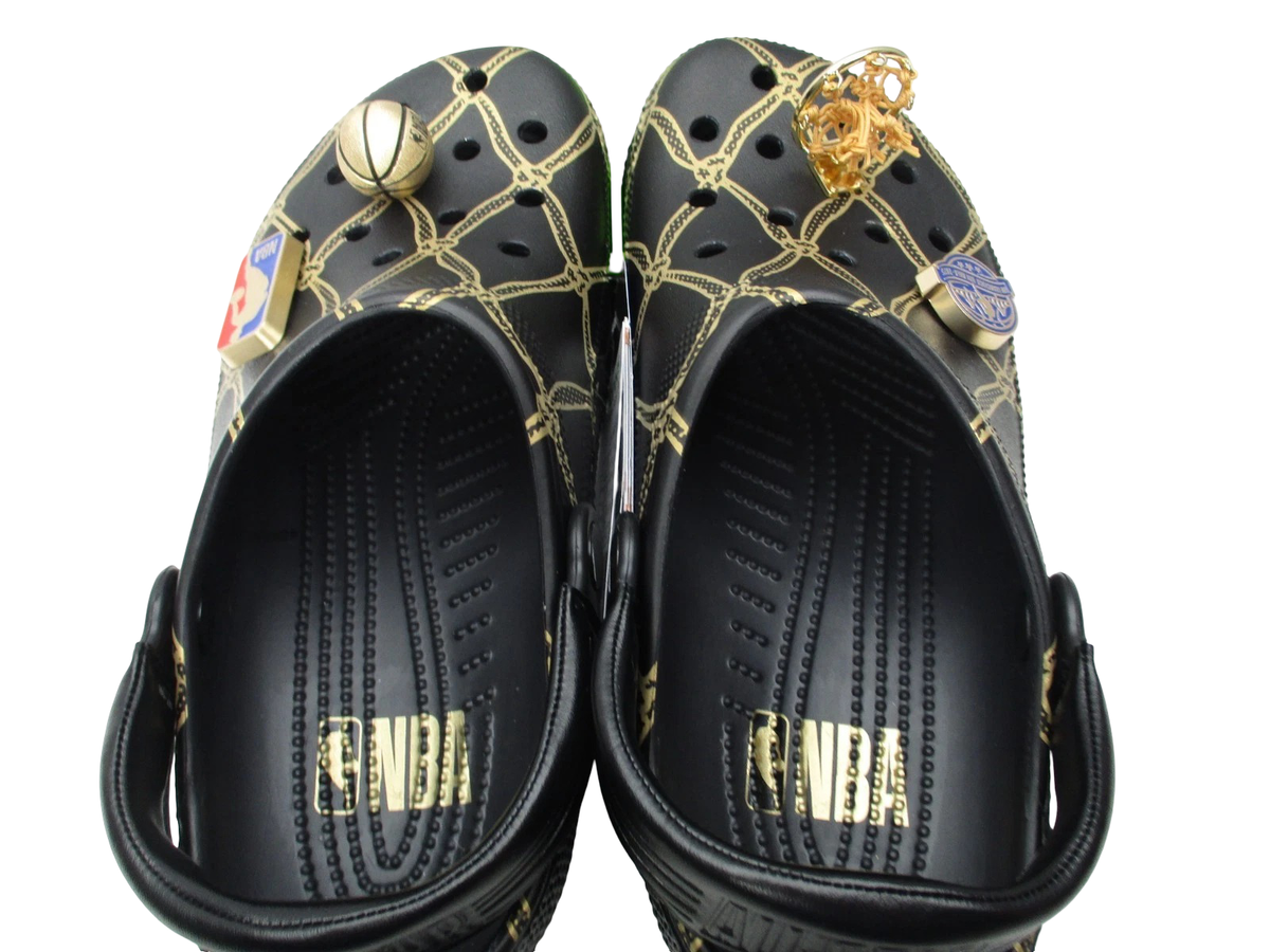 Crocs NBA All-Star Classic Clog Black Gold Men 5 Women 7 Basketball w/ Jibbitz The NBA x Crocs Classic Clog All-Star Releases February 2025 main image 4