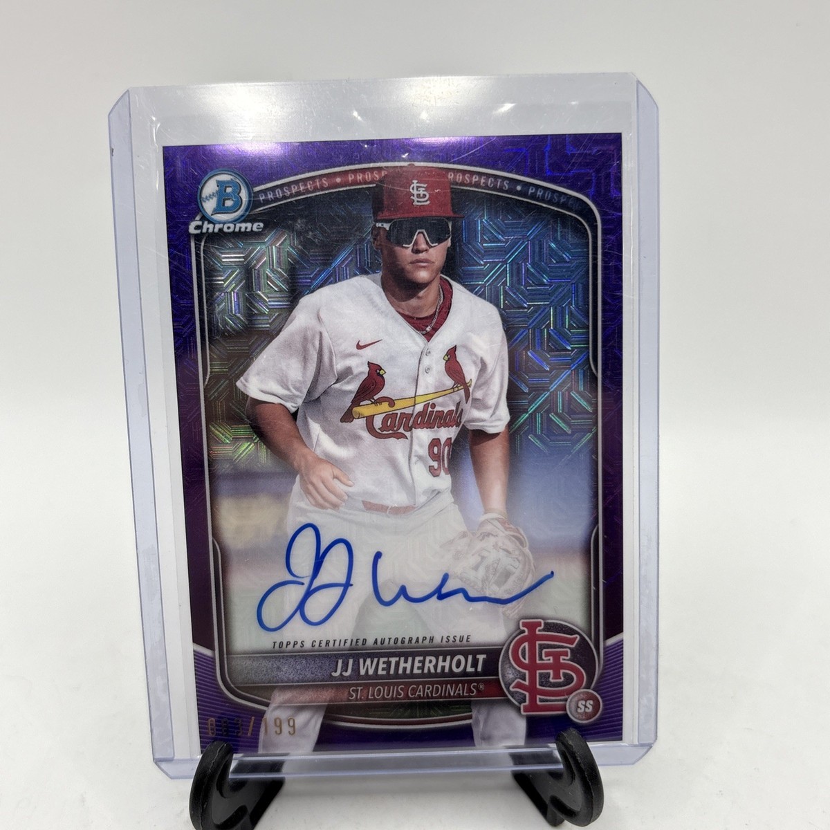 2025 Bowman Mega Box Auto Purple MOJO Variation JJ Wetherholt /199