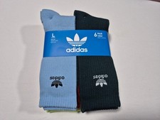 Adidas Mens Sports Training Athletic -Crew Socks 6 Pairs SZ 8-12 Keeps you dry