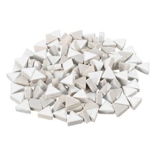 200g Ceramic Mosaic Tiles for Crafts Bulk, Triangle White Ceramic Tiles