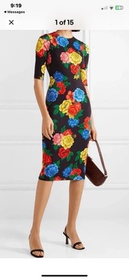 Alice + Olivia Delora Floral Print Fitted Dress Size 10