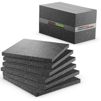 50 Stück Terrassenpads 90Mm X 90Mm X 10 Mm   Gummi-Granulat Unterlage Für WPC- &