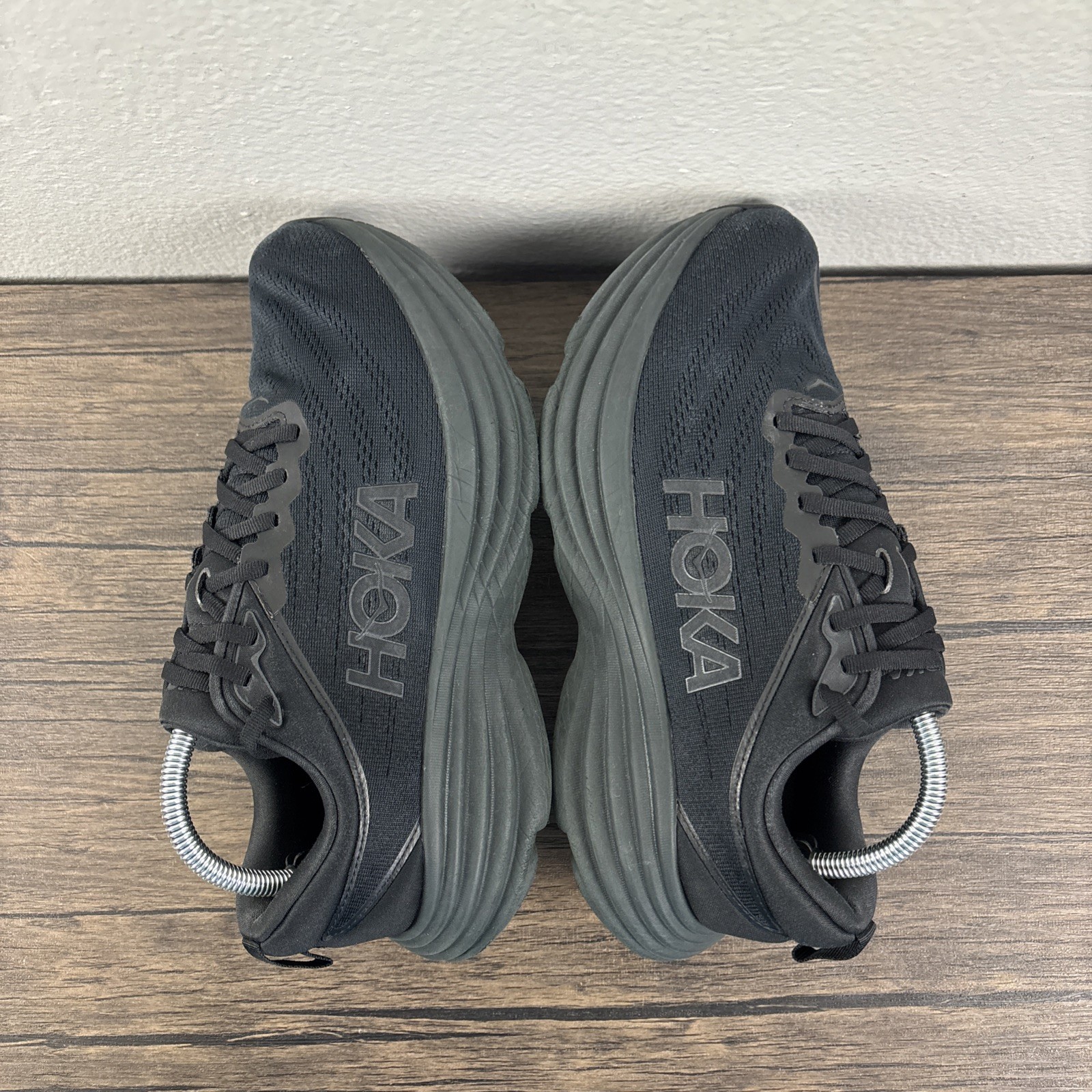 Hoka One One Bondi 8 Triple Black Running Shoes Women’s Size 10D Wide Sneakers thumbnail 16