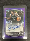 JAMIER JONES 2025-26 BOWMAN CHROME U PURPLE 1ST REFRACTOR AUTO /250 Q4770