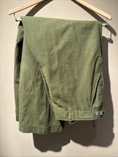 Vtg US Army Wool Style Green Pants Labeled Long Large Pre Owned Adjustable Waist