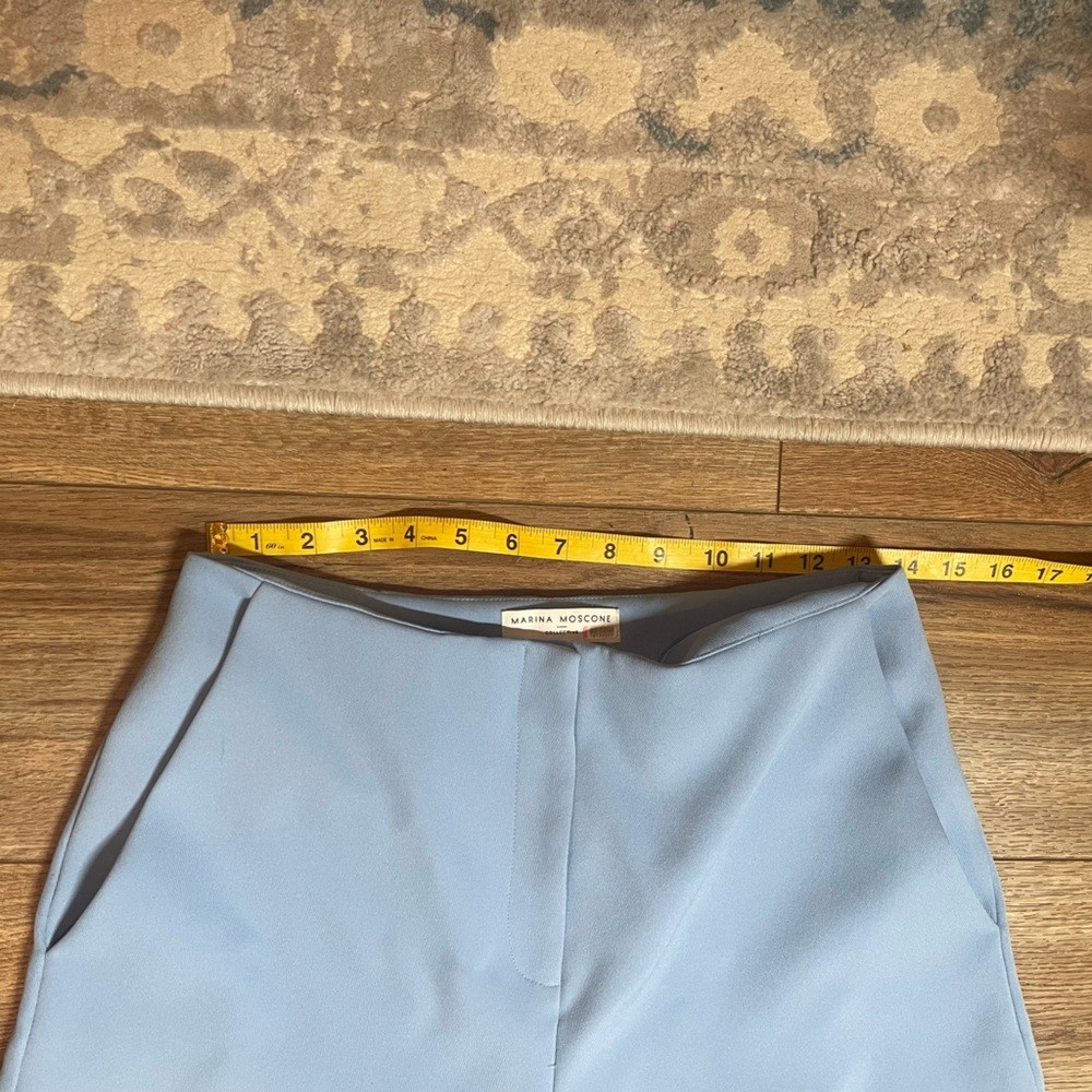 light blue Marina Moscone Wide Leg Trousers image 6