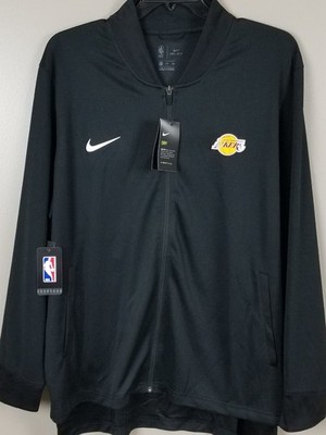 NIKE LOS ANGELES LAKERS DRI-FIT JACKET BLACK NBA TEAM ISSUE RARE