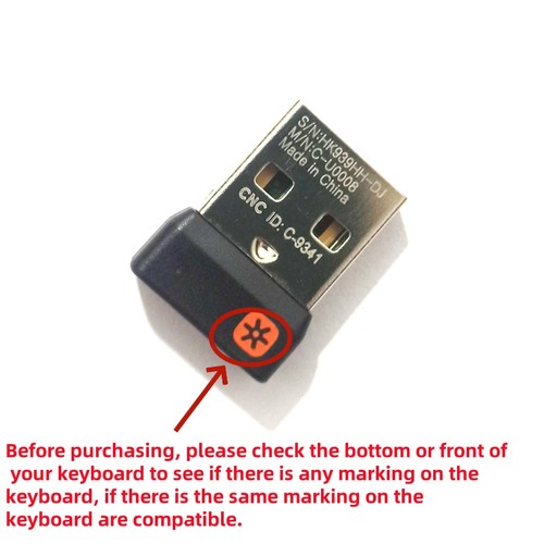 Replacement 6 Channel USB Receiver Dongle For Logitech Unifying Keyboard/Mouse - Picture 8 of 8
