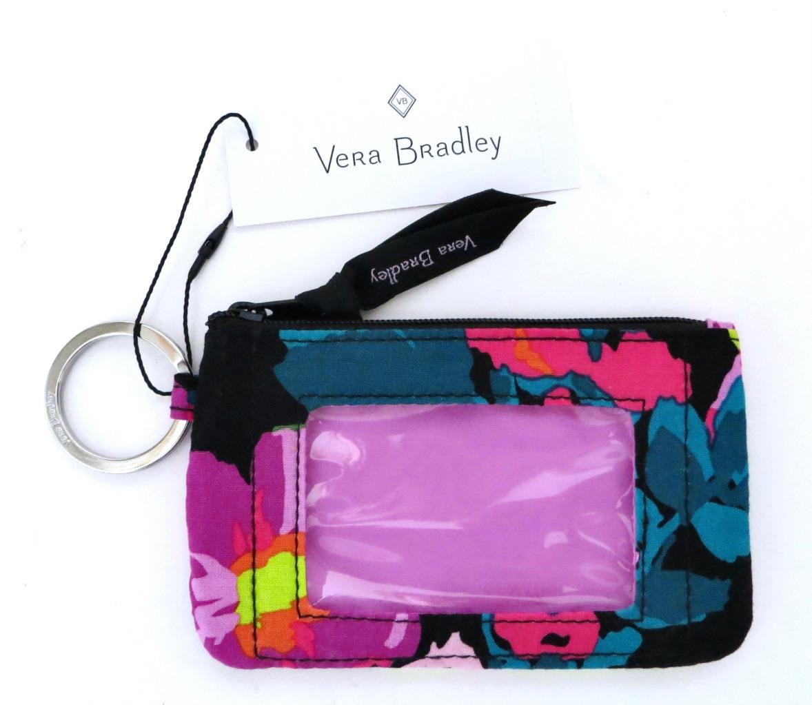 New NWT Vera Bradley Hilo Meadow Pink Floral Zip ID Case  display picture 2