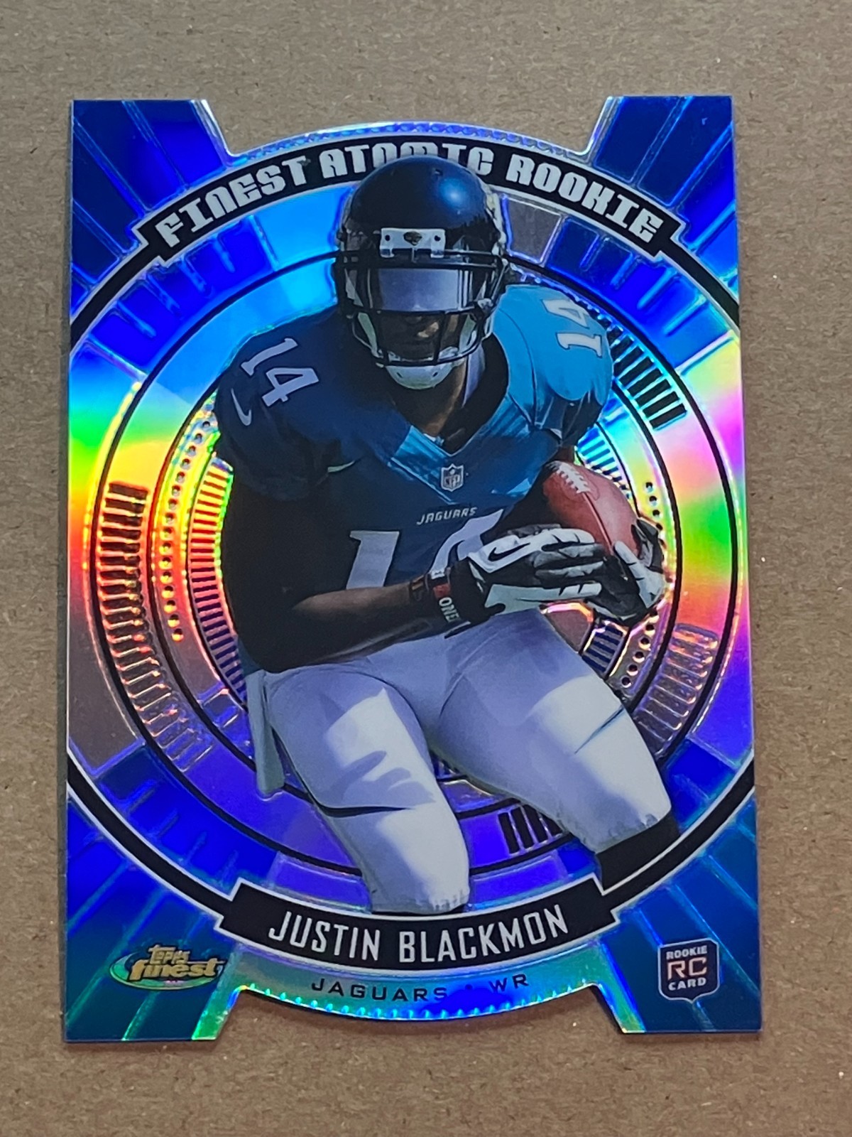 Justin Blackmon Finest Atomic Rookie Die-Cut #FARJB Base