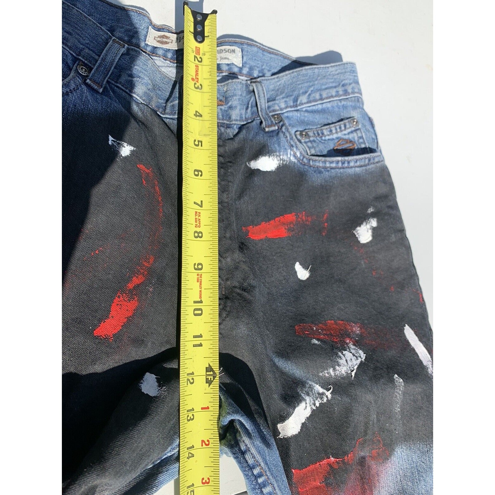 Harley Davidson Motorcycle Custom Patchwork Jeans… - image 13