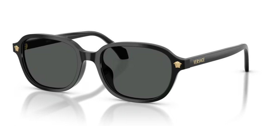 Versace 4514D 53 GB1/87 Sunglasses Black/Dark Grey