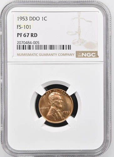 1953 Lincoln Cent DDO FS 101 NGC PF67 RED PR67 RD