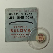 Bulova Snap In Type Lift High Dome Watch Crystal OEM Part 30.58MM 1210E-2