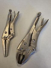 2 Husky Locking Pliers Needlenose And Regular