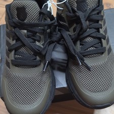 K-Swiss Gray/Black Mesh Lace Up Low Top Athletic Sneakers Men's