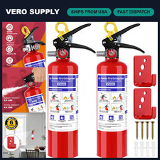 2 Pack 2.5 lb ABC Dry Chemical Fire Extinguishers with Mount - Safety Equipment